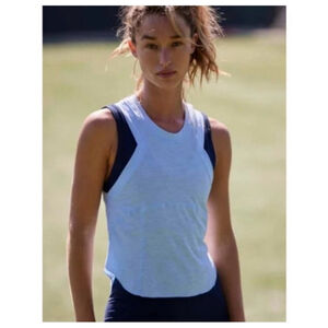 NWT Free People Movement Blue Racerback Active Tank Top Large